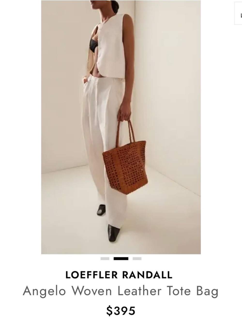 Loeffler Randall Angelo Woven Leather Tote Bag - Picture 6 of 7